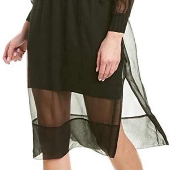 RAG & BONE BLACK SHEER SILK
DINAH MIDI DRESS SZ XS - Picture 2 of 4